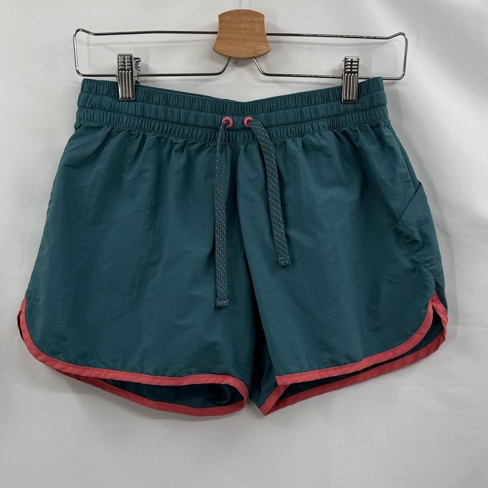 Columbia Women’s Athletic Running Shorts | Teal/Coral Trim | Small